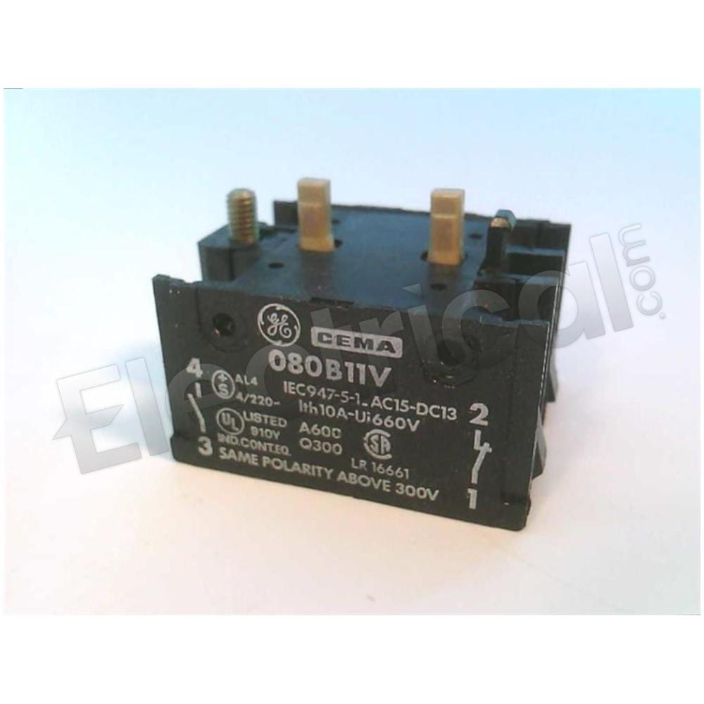 General Electric Contactor And Motor Starter Auxiliary 080B11V