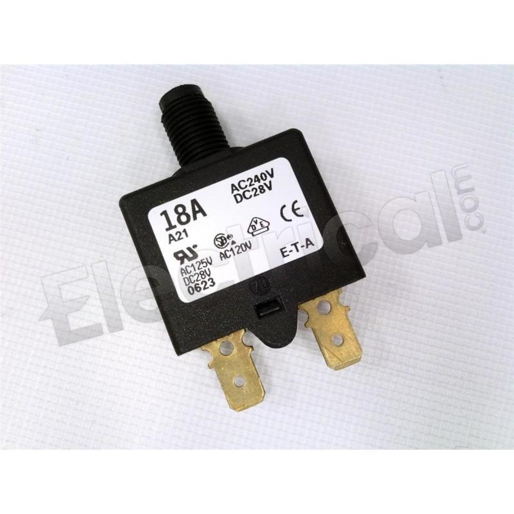 E-T-A Circuit Breakers Molded Case 1658-A21-00-P10-18A