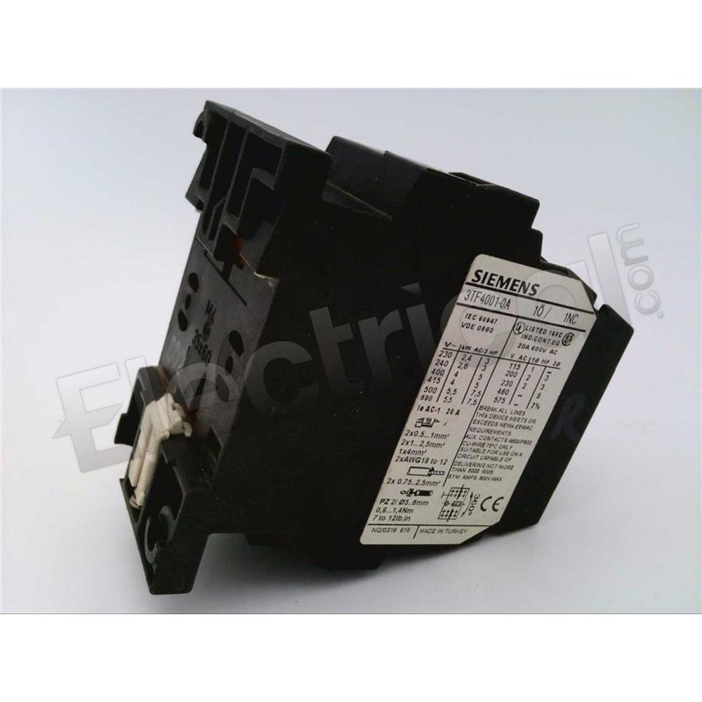 Siemens Contactor 3TF4001-0AD0