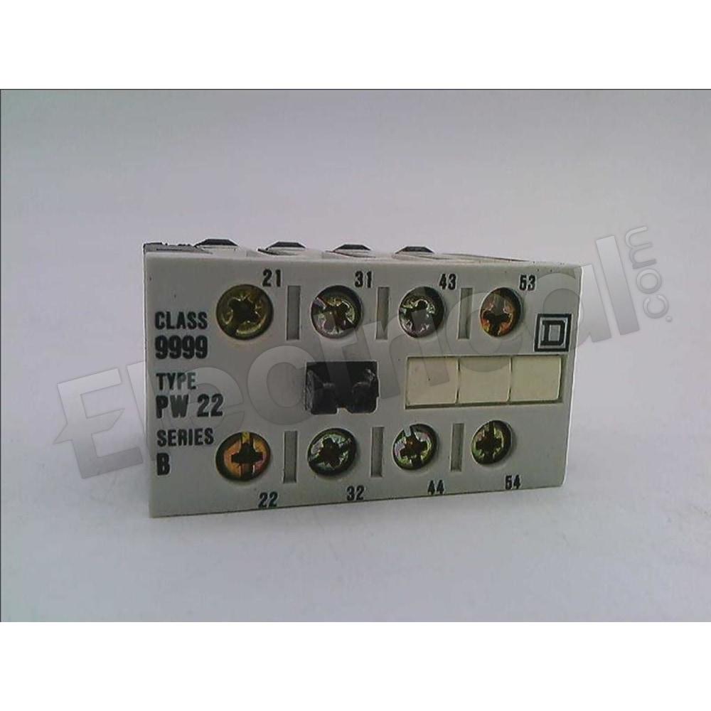Schneider Electric Contactor And Motor Starter Auxiliary 9999-PW22