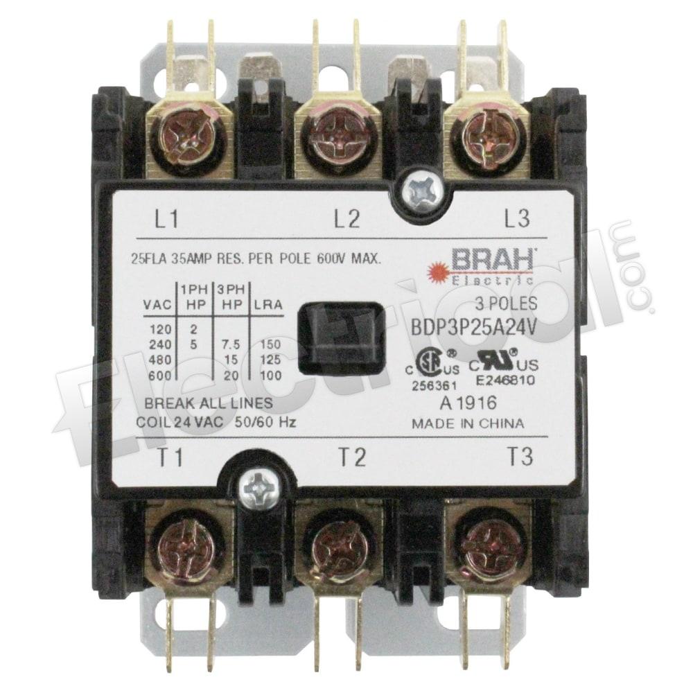 BRAH Electric Contactor BDP3P25A24V