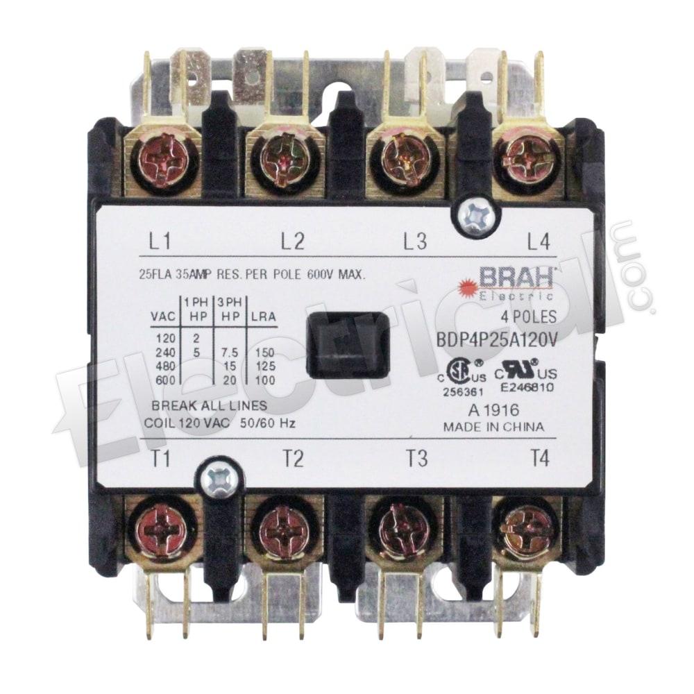 BRAH Electric Contactor BDP4P25A480V
