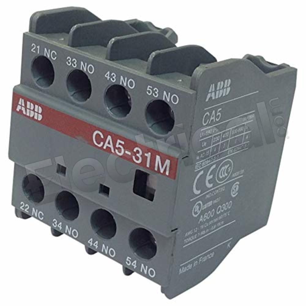 General Electric Contactor And Motor Starter Auxiliary CA5-31M