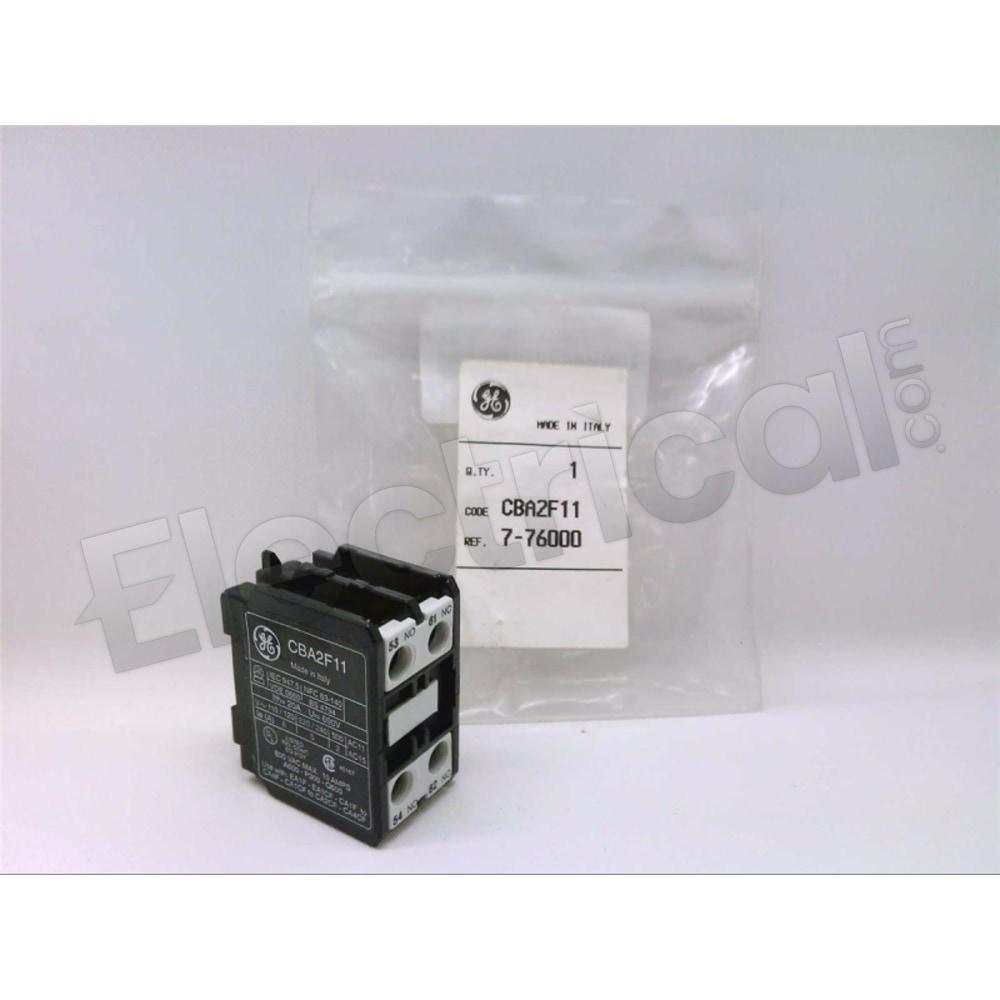General Electric Contactor And Motor Starter Auxiliary CBA2F11