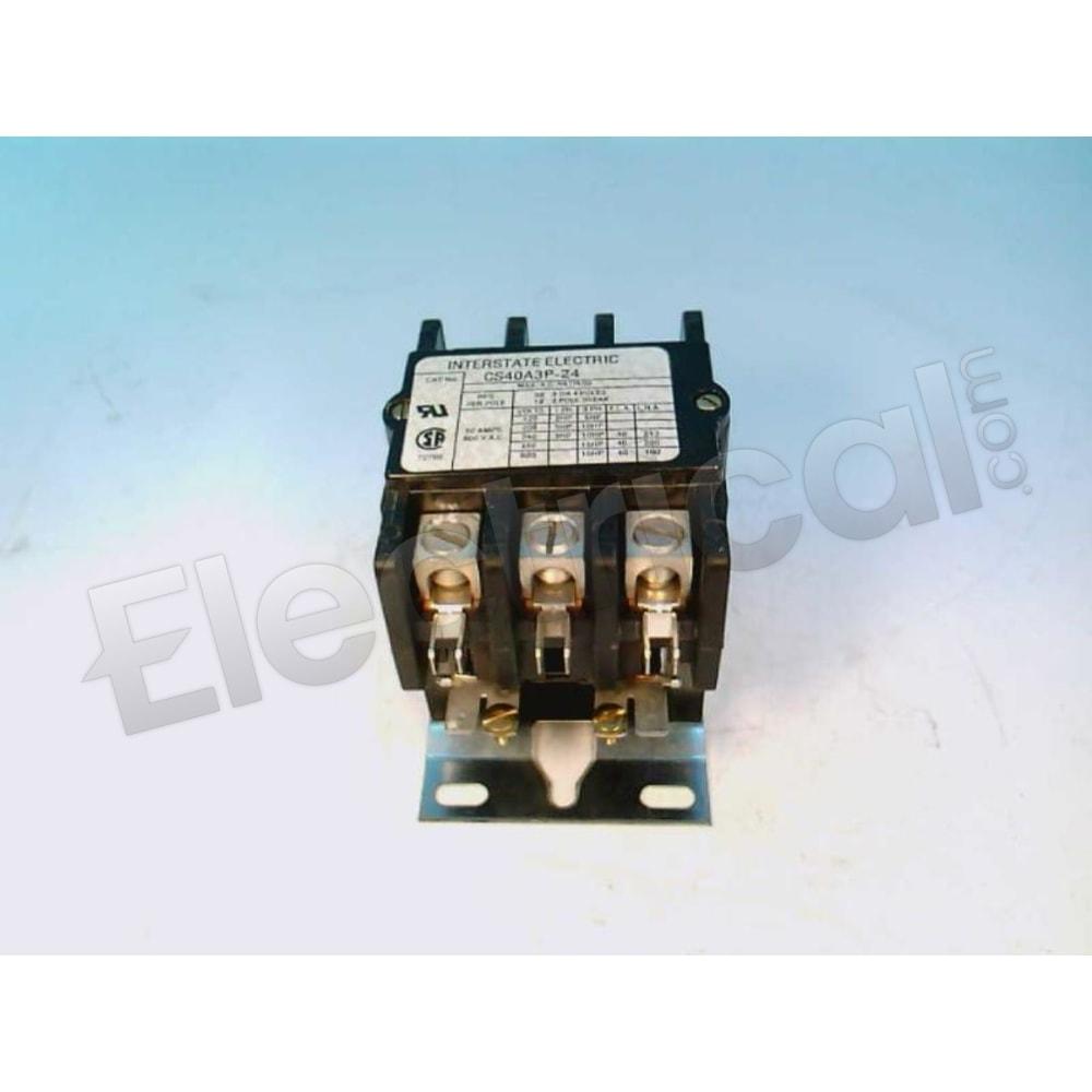 Interstate Electric Contactor CS40A3P-24