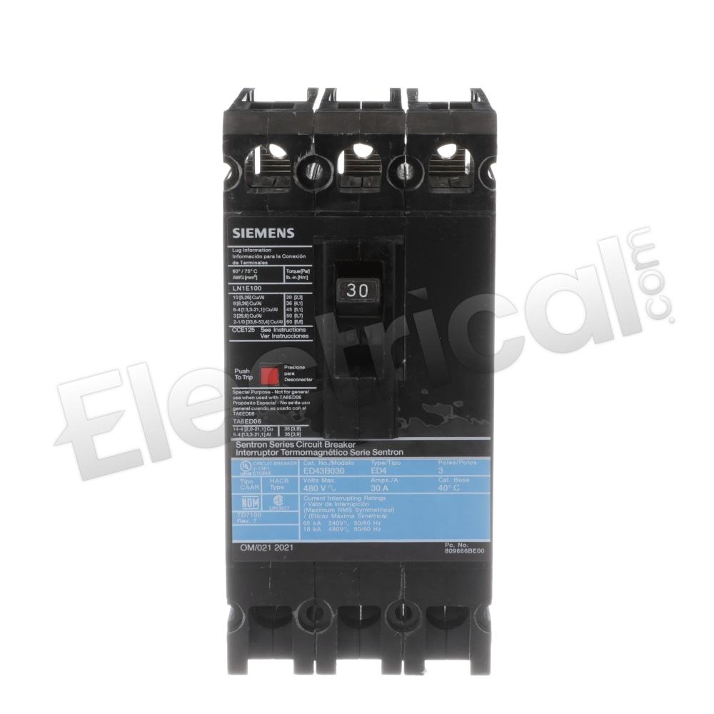 Siemens Molded Case ED43B030