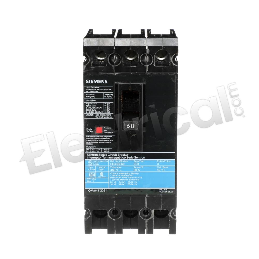 Siemens Molded Case ED43B060