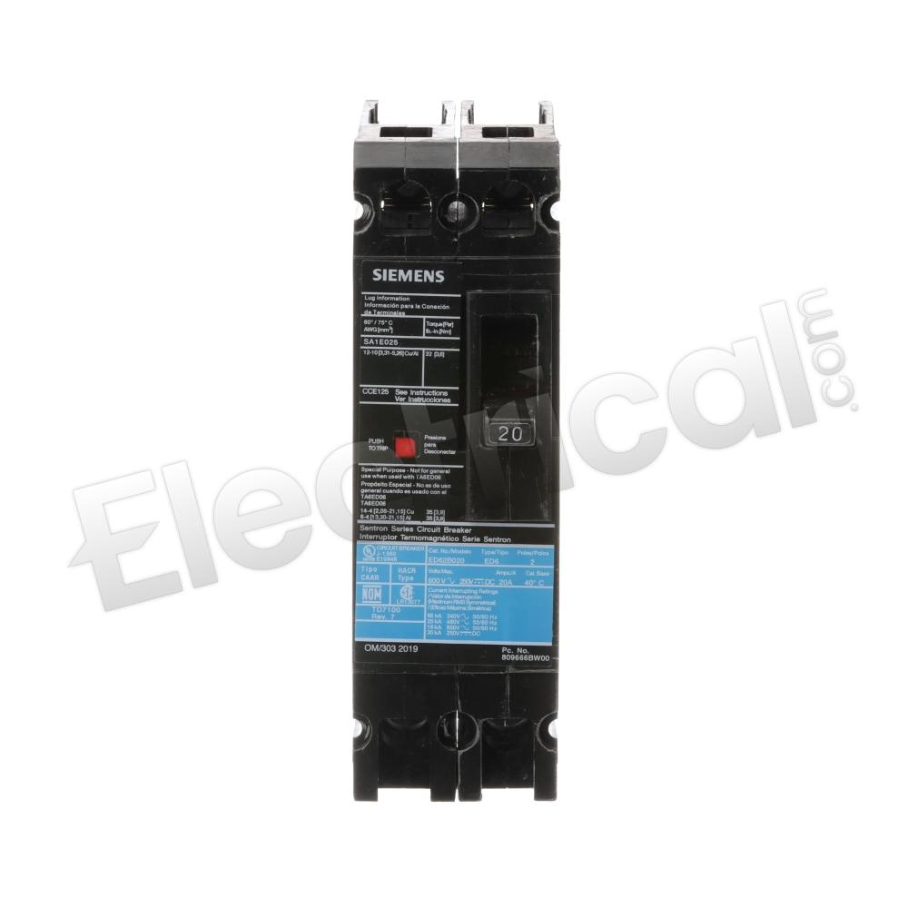 Siemens Molded Case ED62B020L