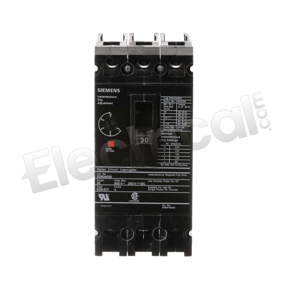 Siemens Molded Case ED63A030L