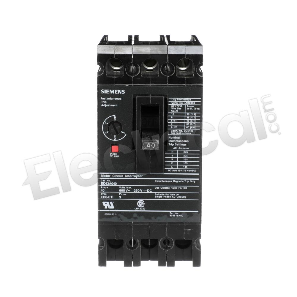Siemens Molded Case ED63A040