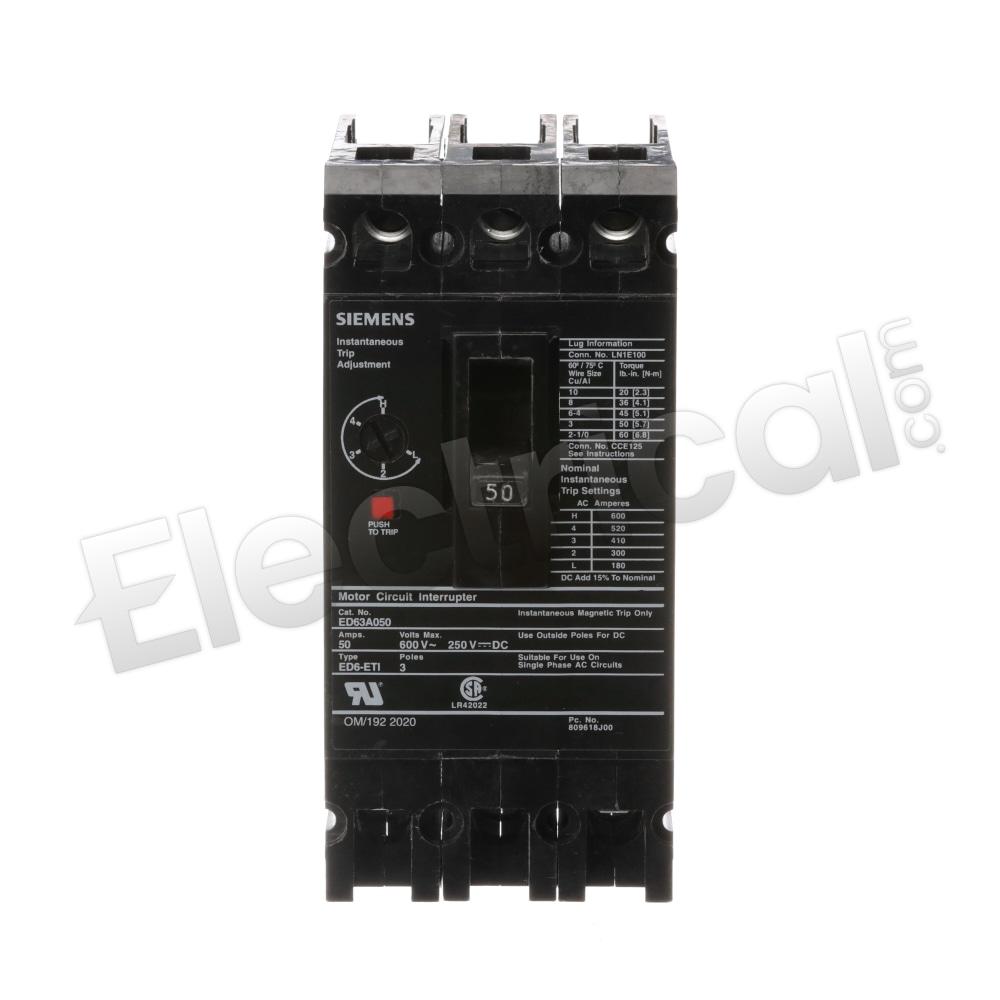 Siemens Molded Case ED63A050