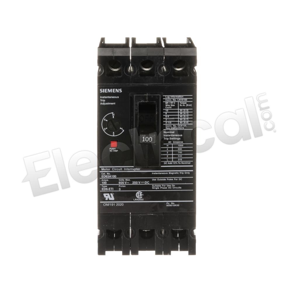 Siemens Molded Case ED63A100