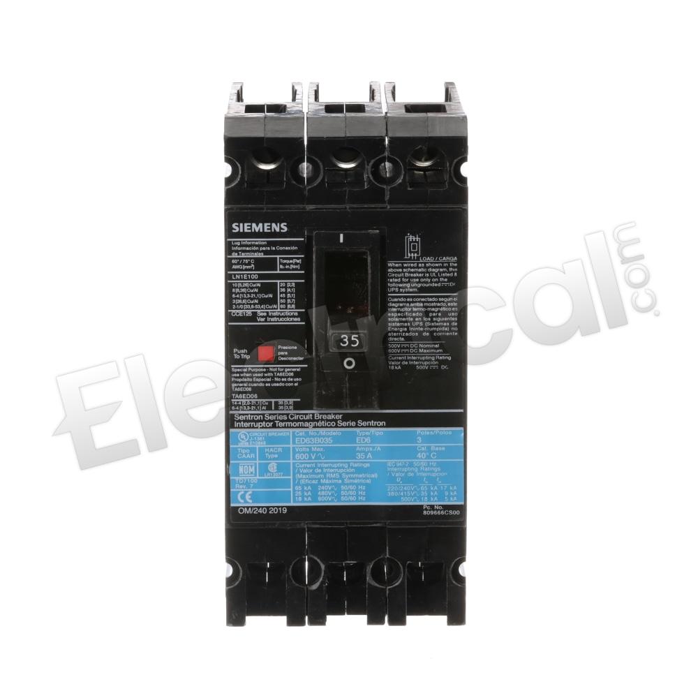 Siemens Molded Case ED63B035