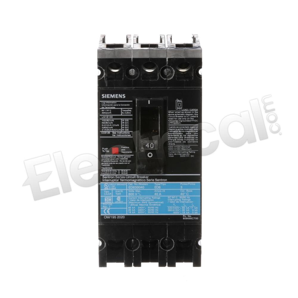 Siemens Molded Case ED63B040
