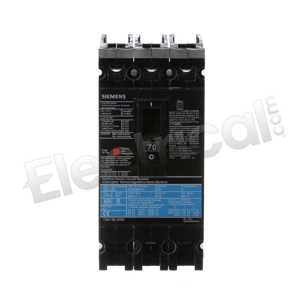 Siemens Molded Case ED63B070L