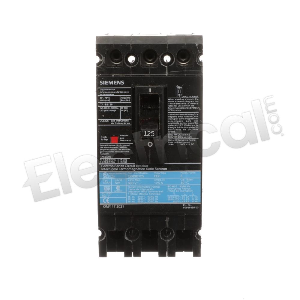 Siemens Molded Case ED63B125L