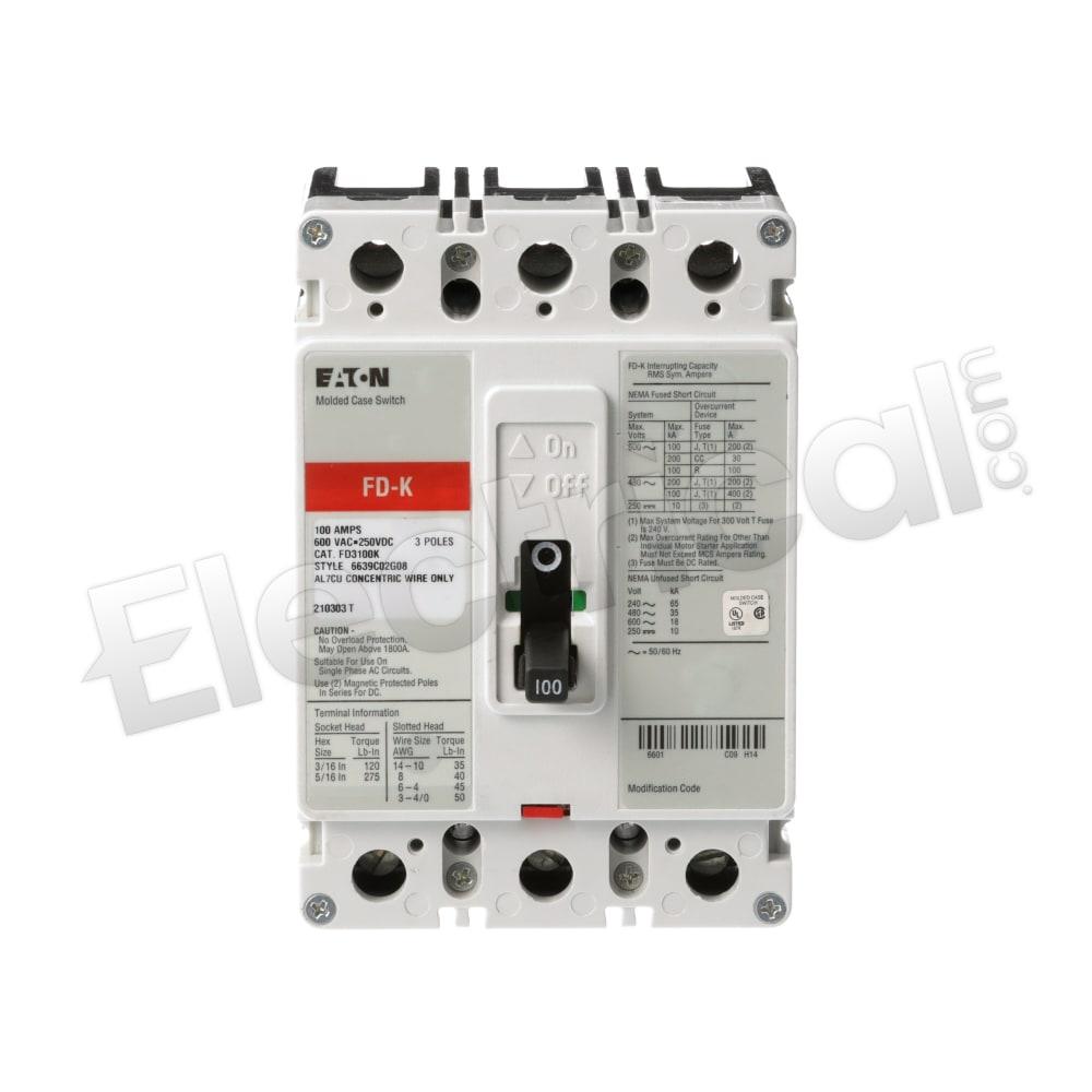 Cutler Hammer Molded Case FD3100K
