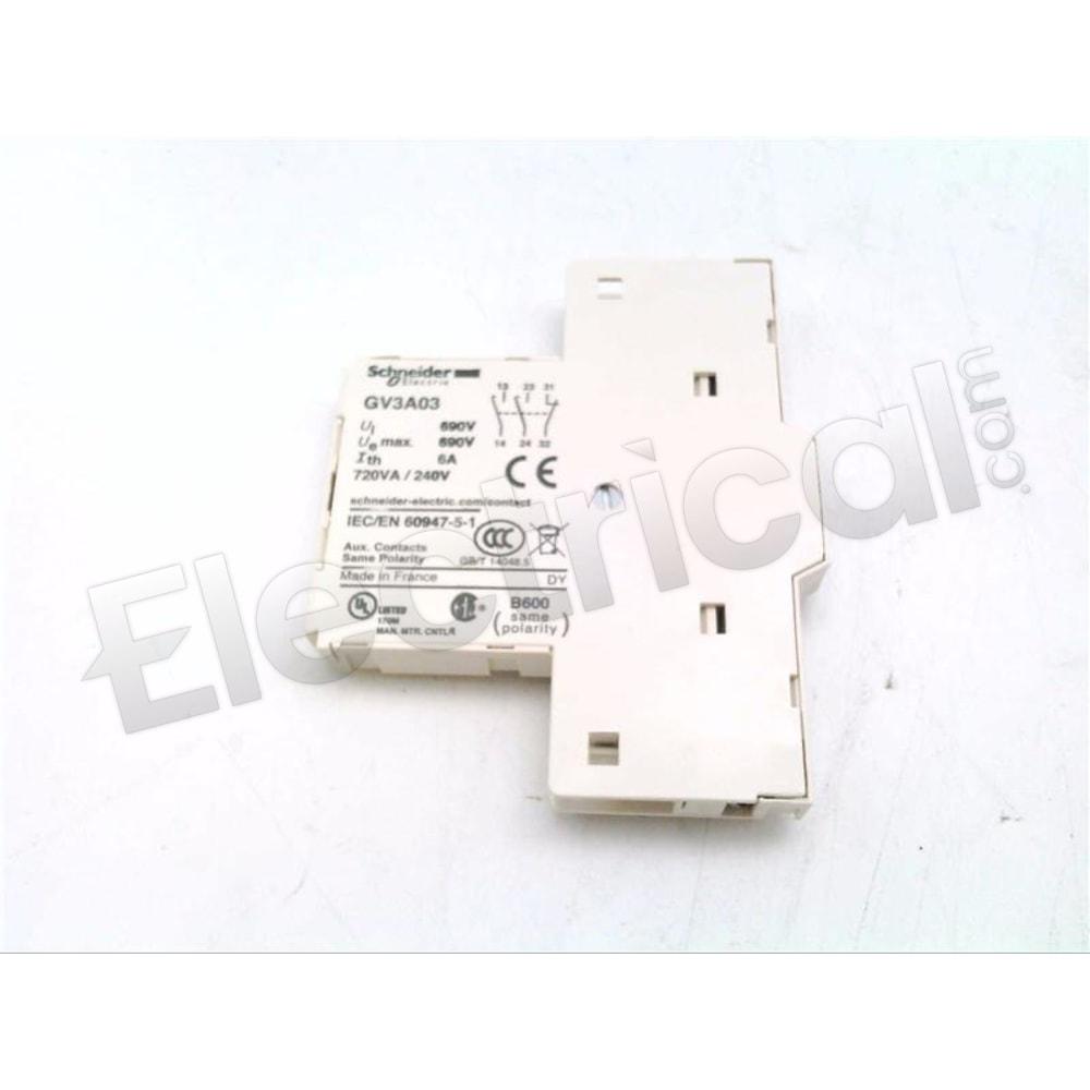 Schneider Electric Contactor And Motor Starter Auxiliary GV3A03