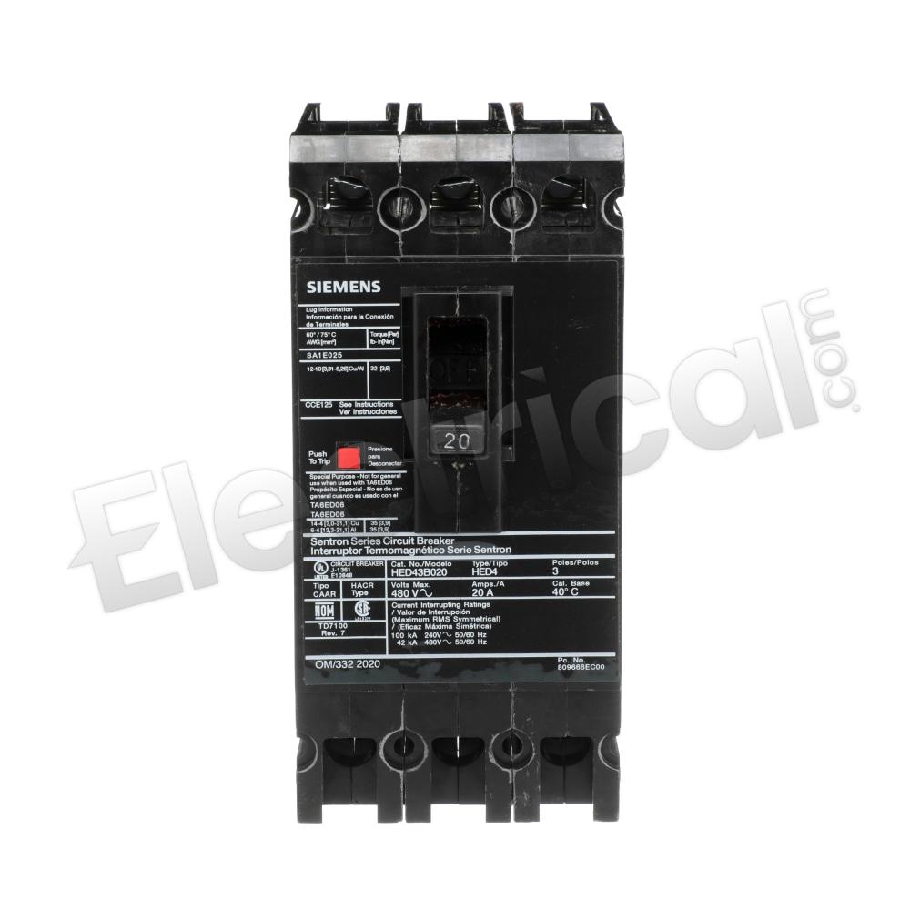 Siemens Molded Case HED43B020