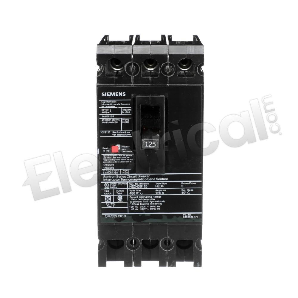 Siemens Molded Case HED43B125