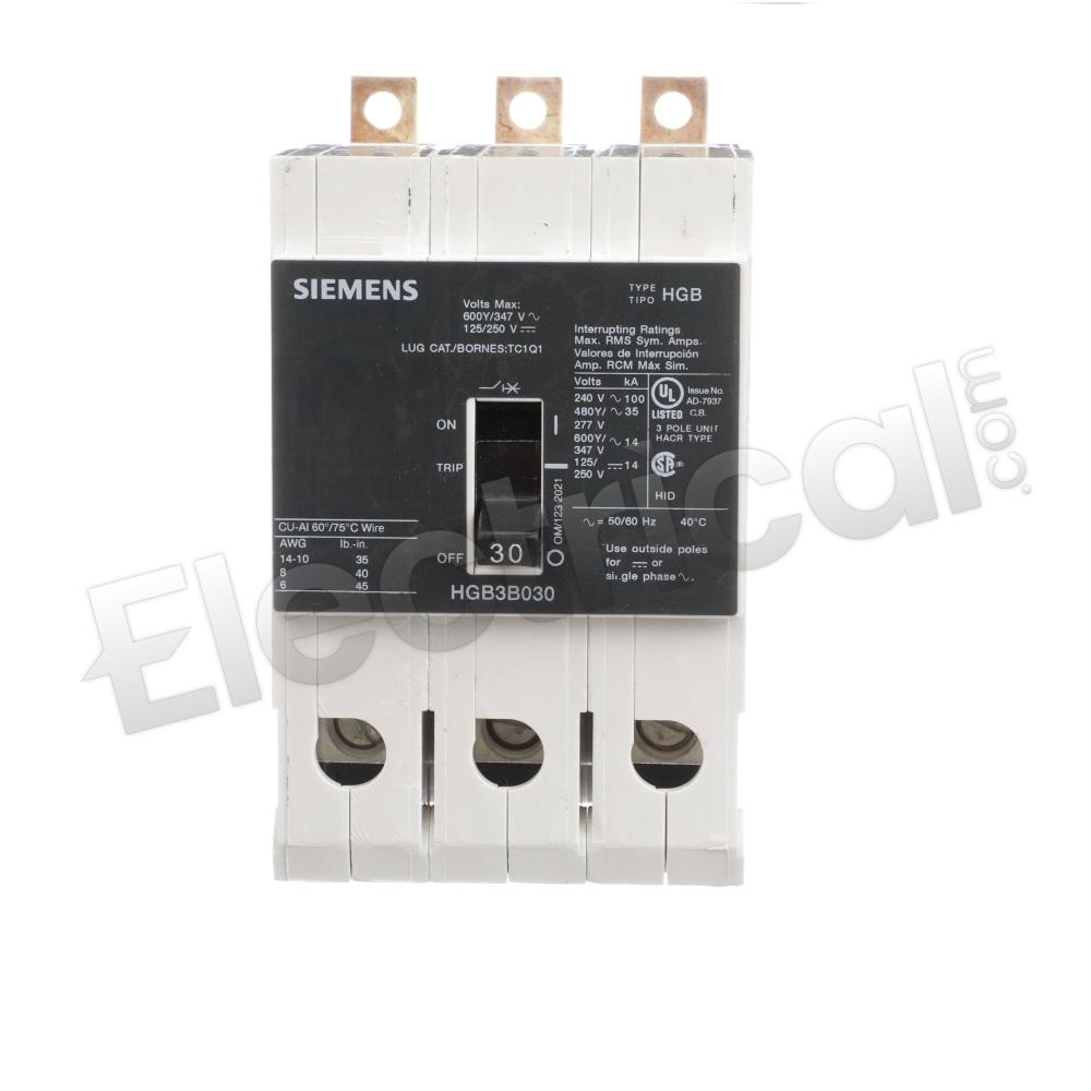 Siemens Molded Case HGB3B030B
