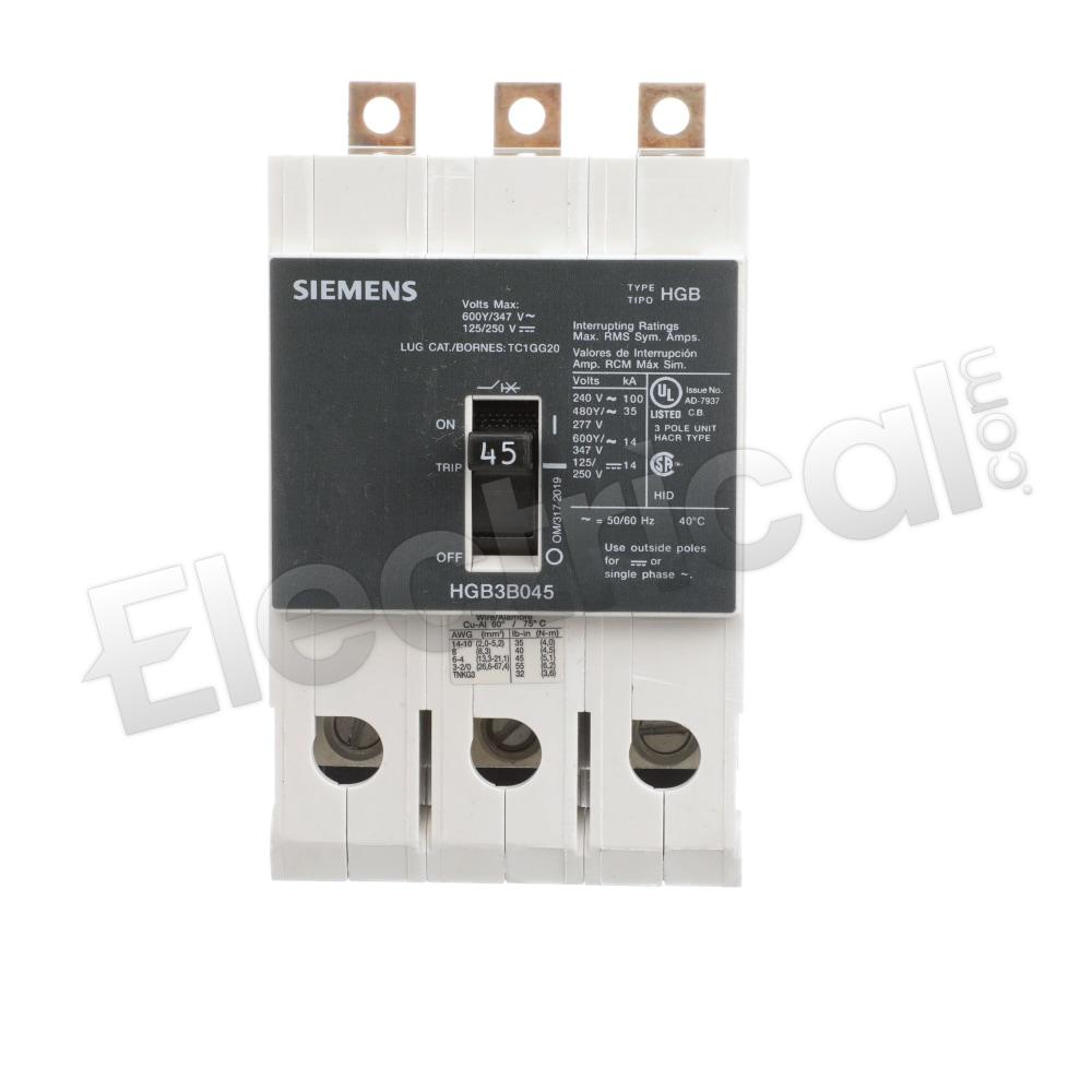 Siemens Molded Case HGB3B045B