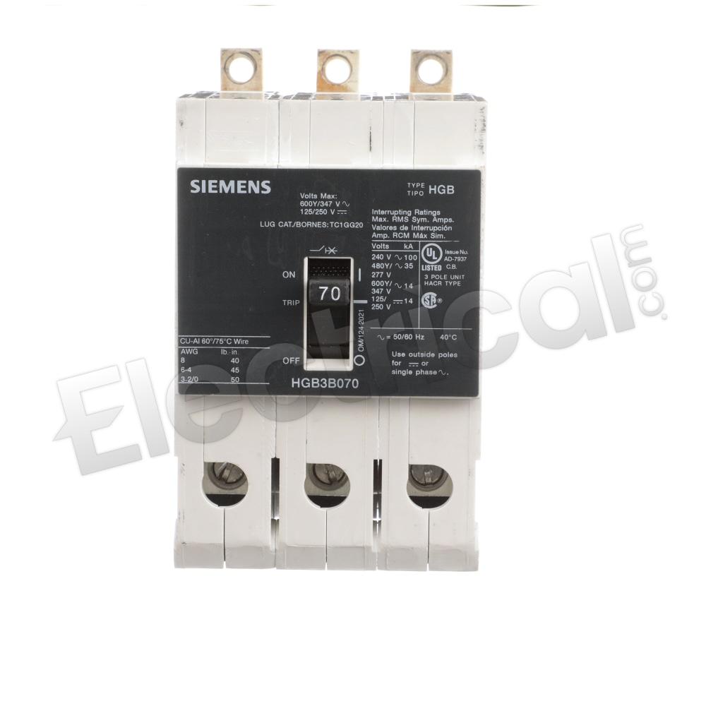 Siemens Molded Case HGB3B070B