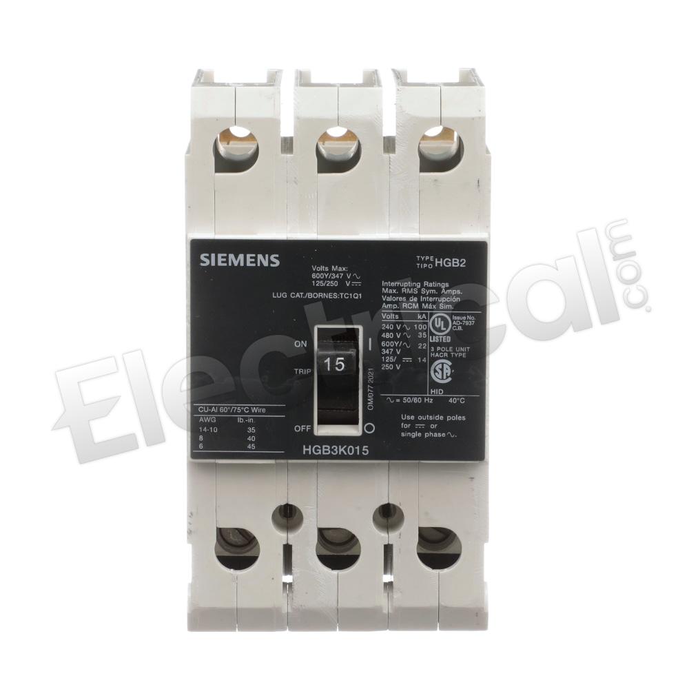 Siemens Molded Case HGB3K015B
