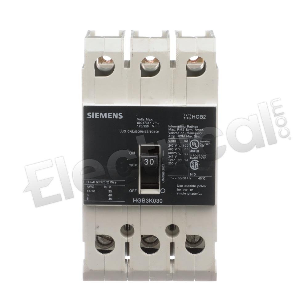 Siemens Molded Case HGB3K030B