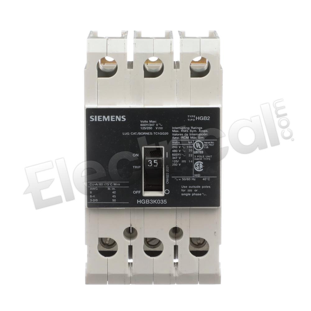 Siemens Molded Case HGB3K035B