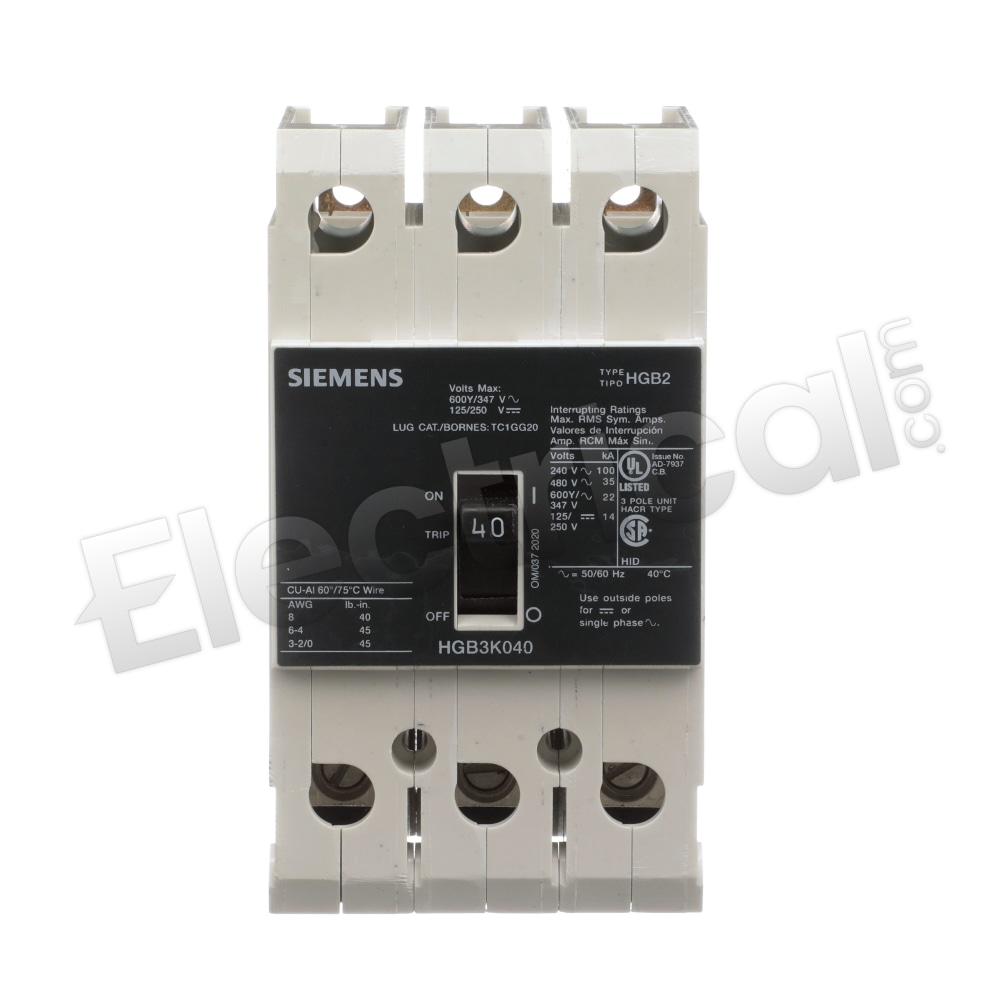 Siemens Molded Case HGB3K040B