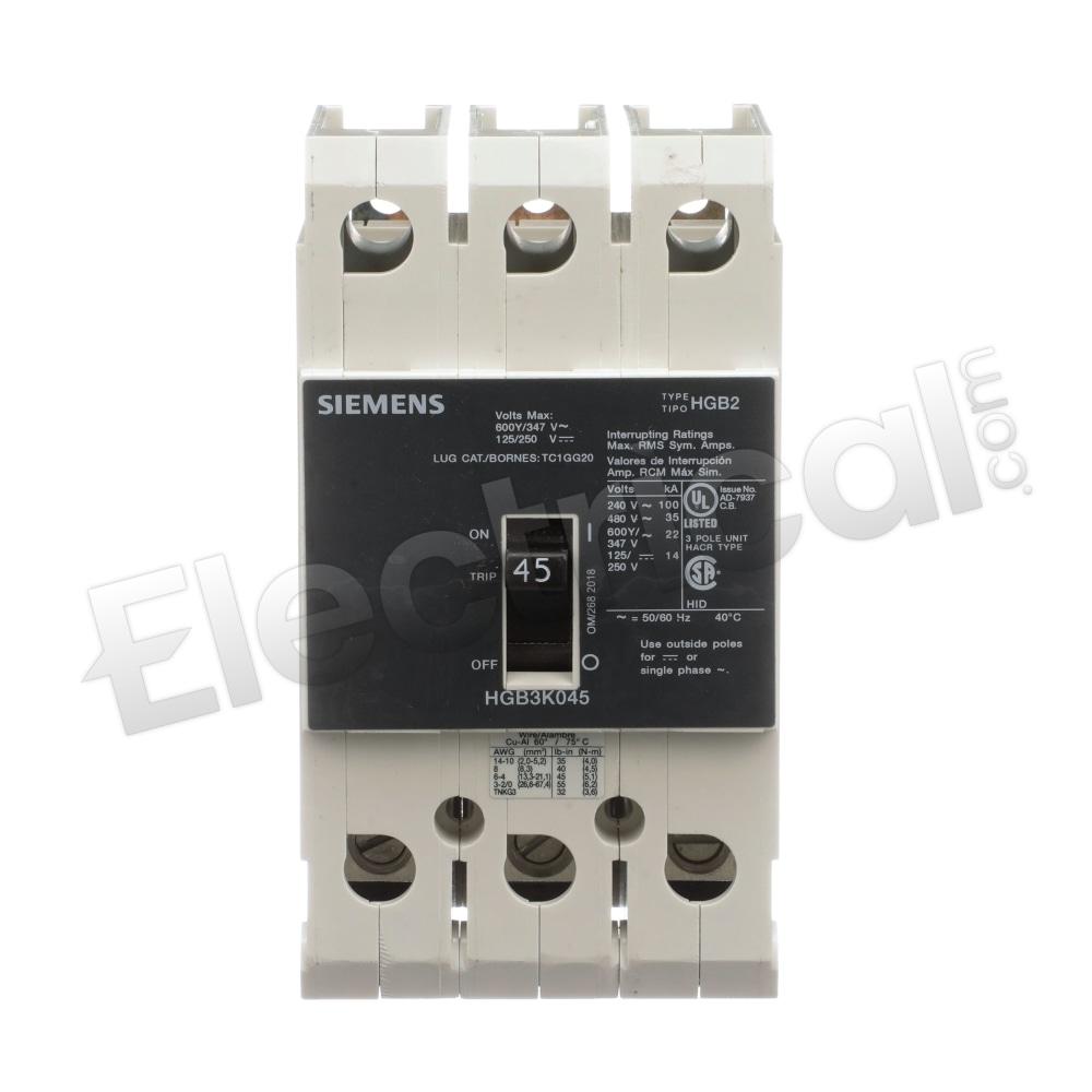 Siemens Molded Case HGB3K045B