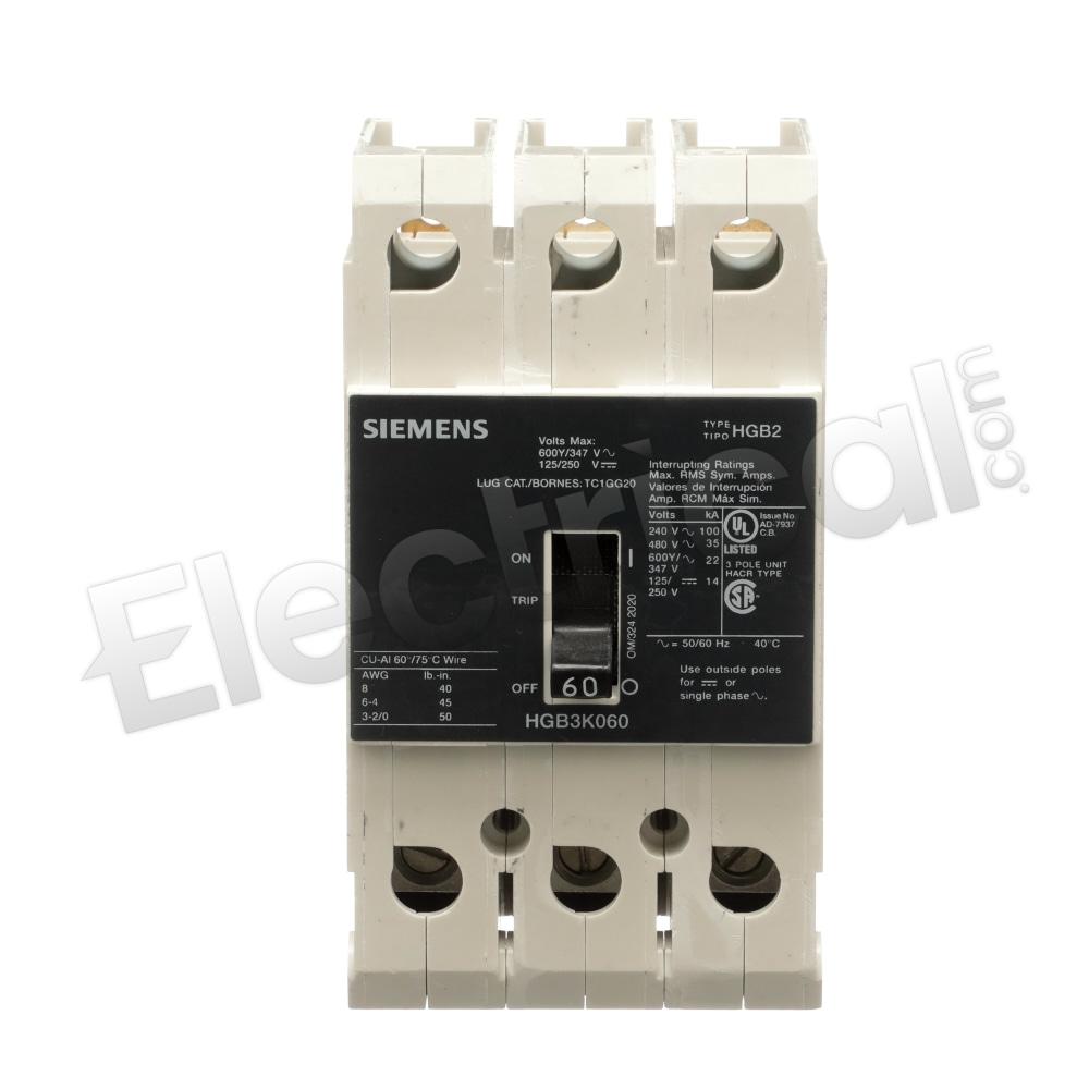 Siemens Molded Case HGB3K060B