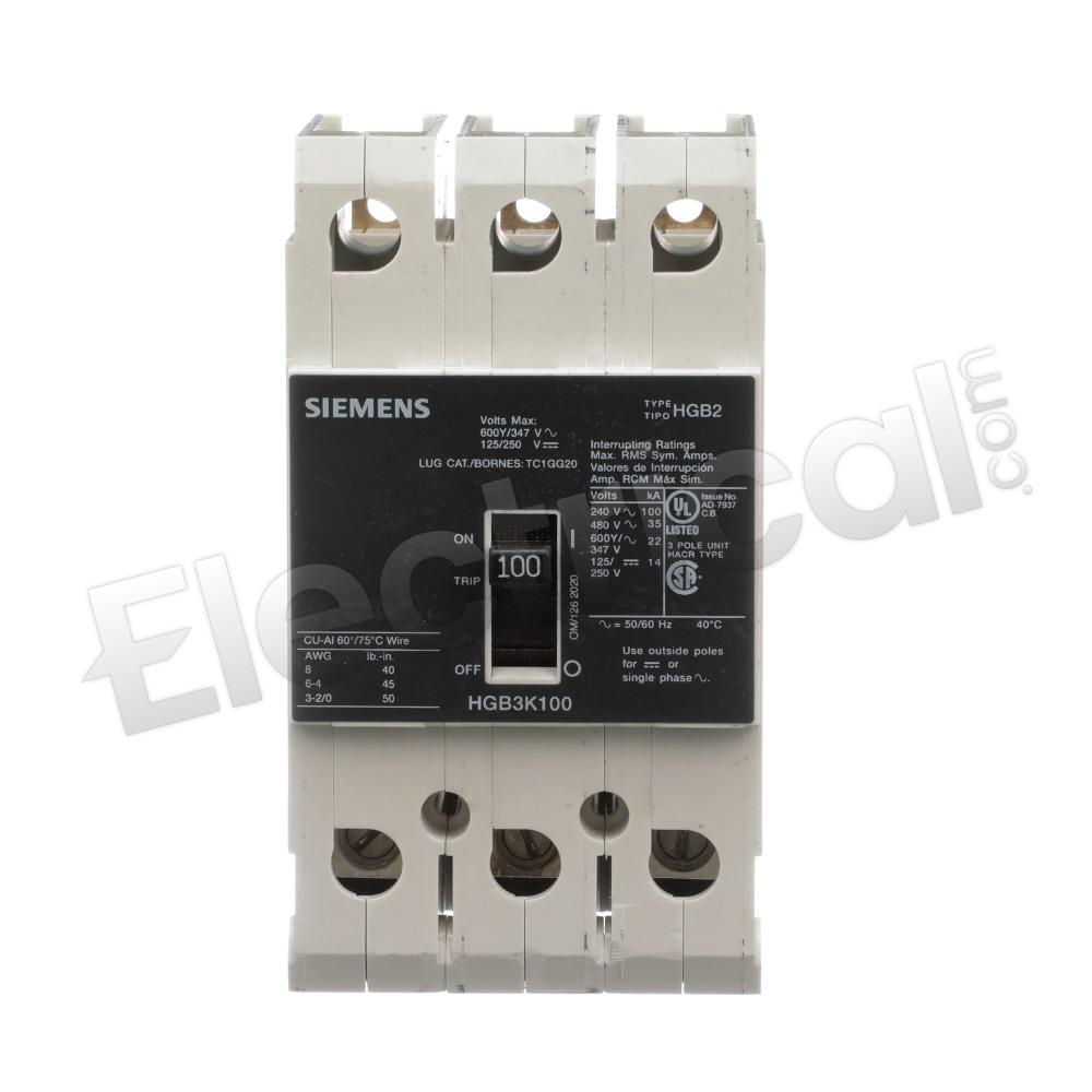 Siemens Molded Case HGB3K100B