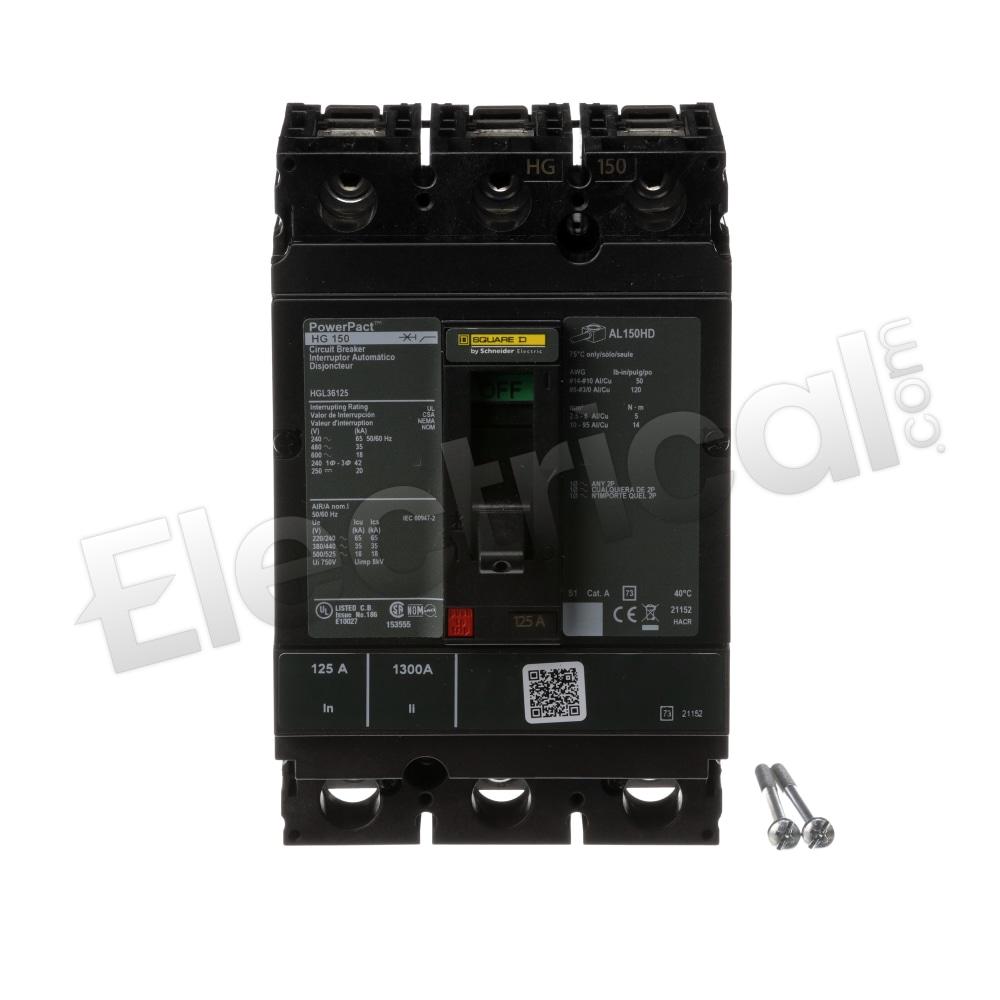 Square D Molded Case HGL36125H84SOLU