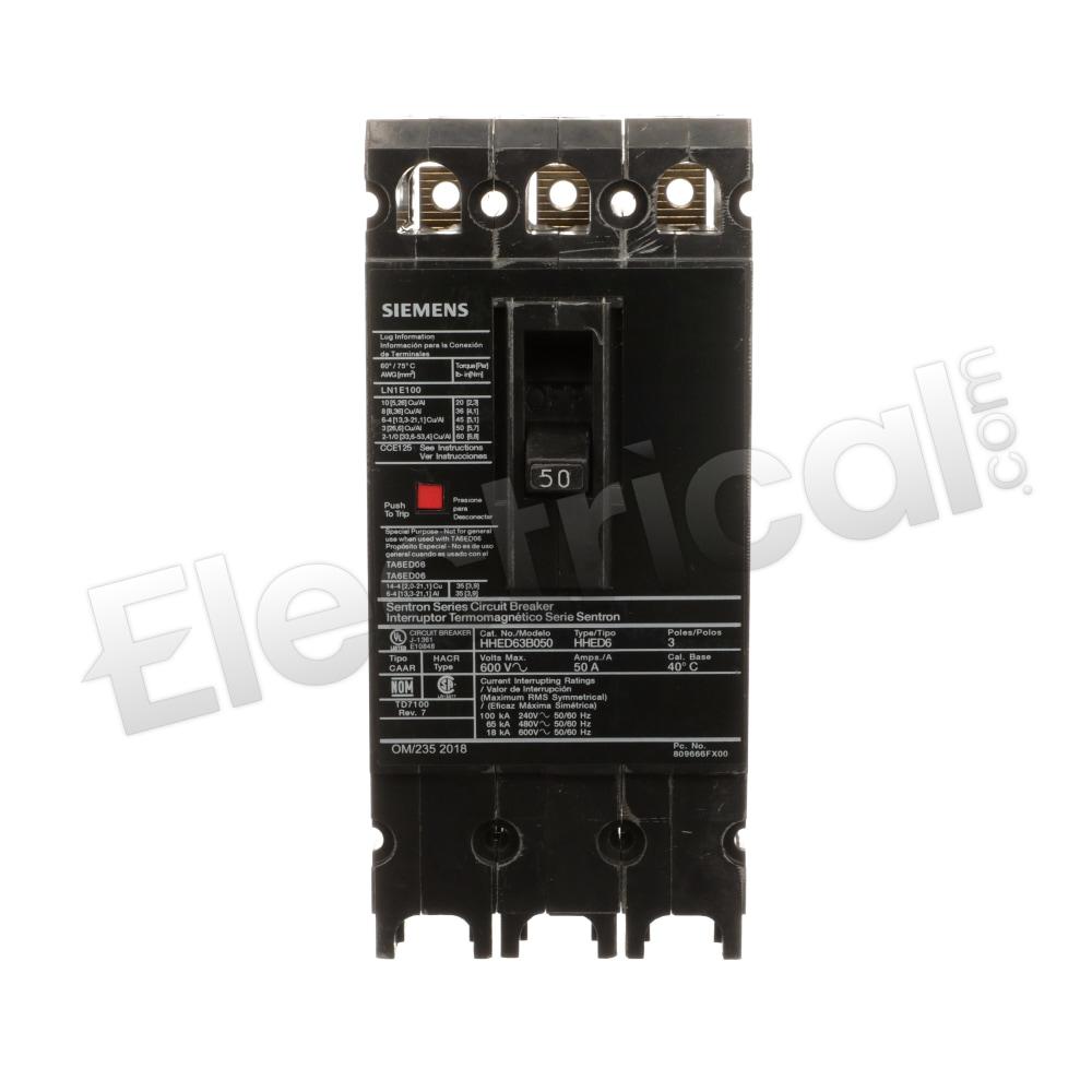 Siemens Molded Case HHED63B050L