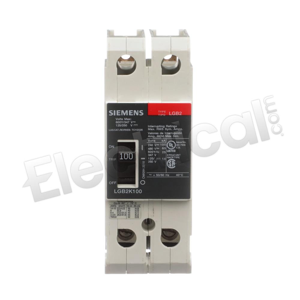 Siemens Molded Case LGB2K100B
