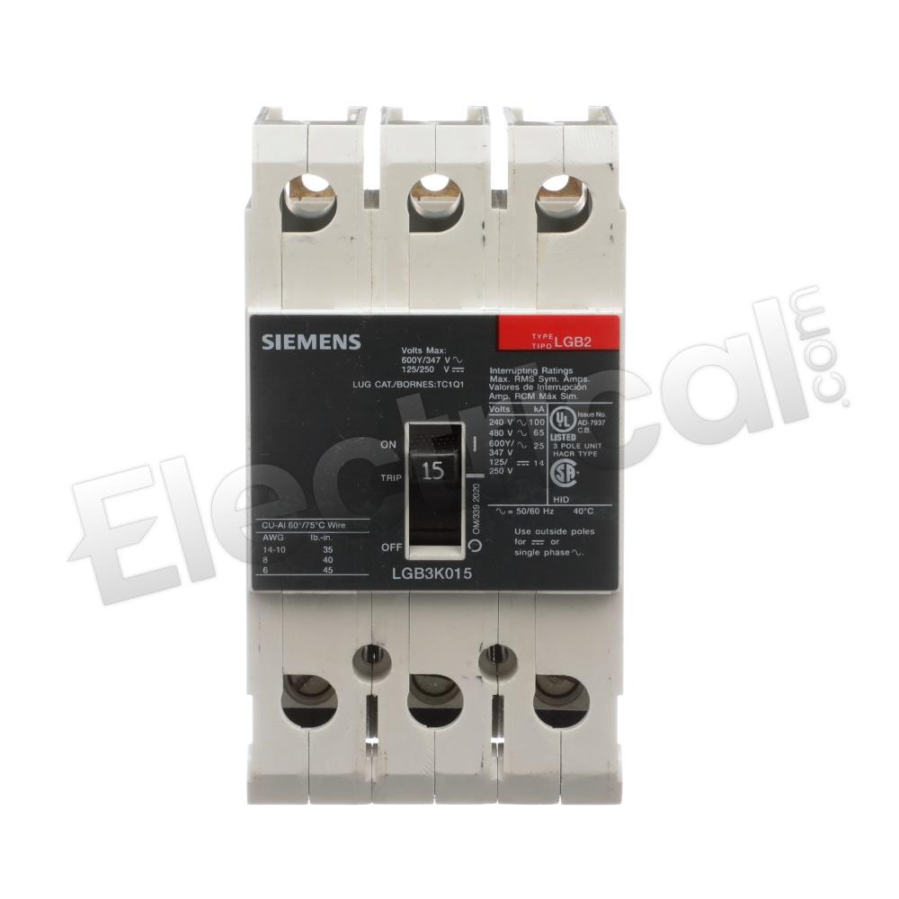 Siemens Molded Case LGB3K015B