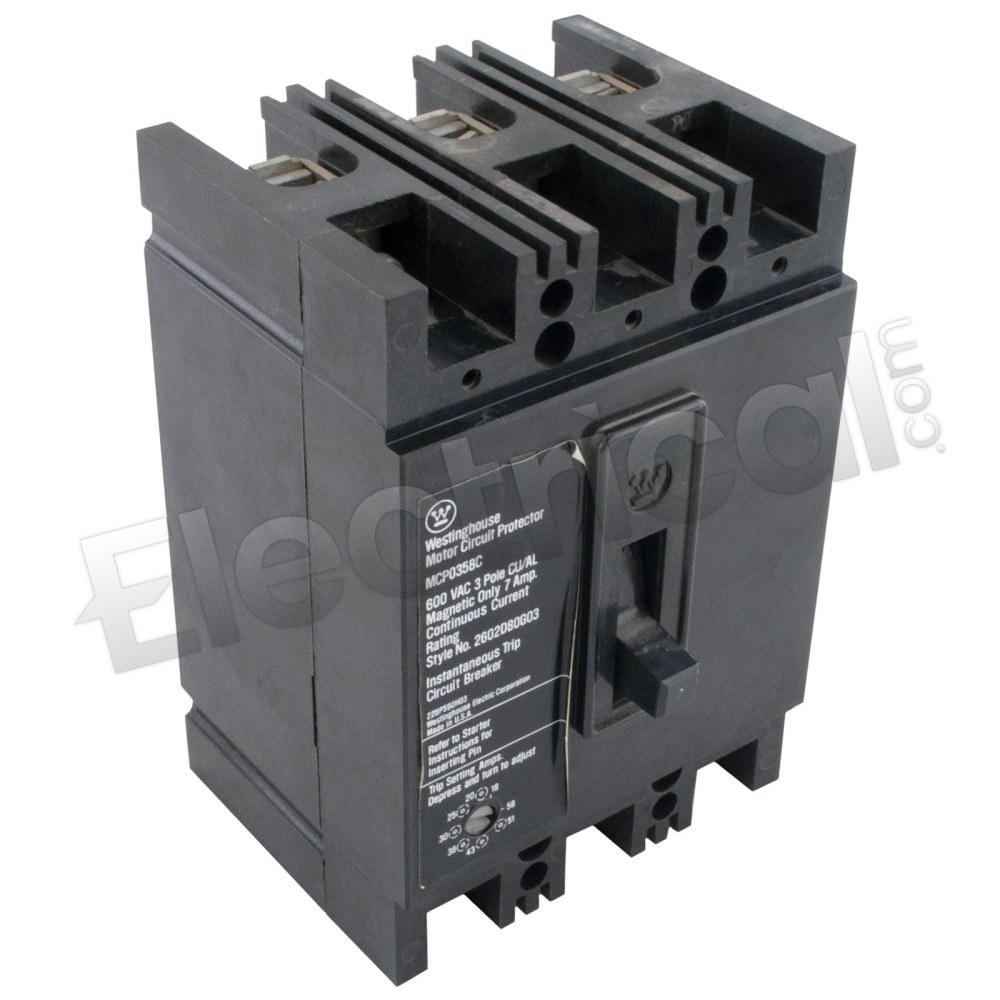 Cutler Hammer Molded Case MCP0358C