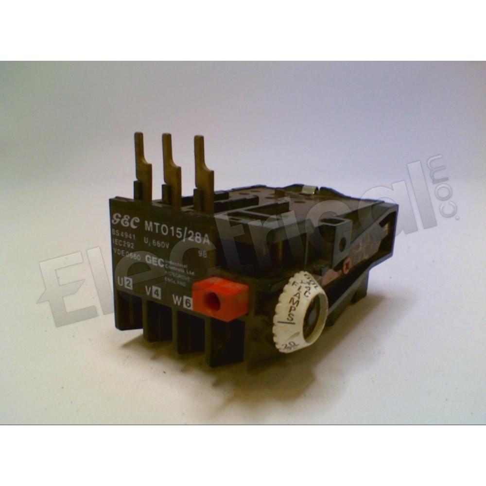 GEC Industrial Overload Relay MTO15/28A-20A
