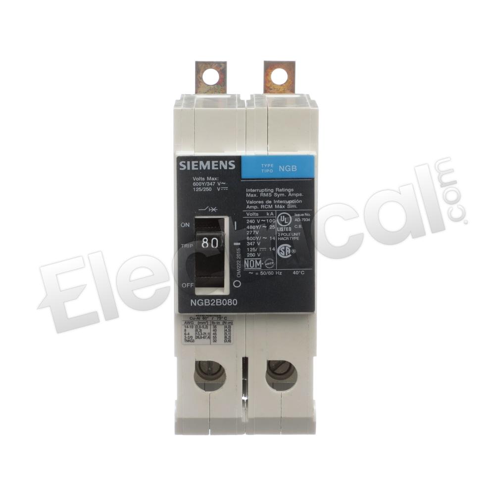 Siemens Molded Case NGB2B080B