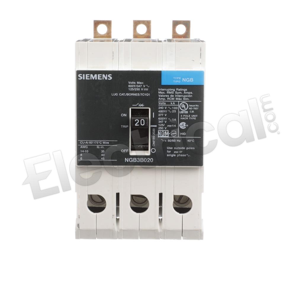 Siemens Molded Case NGB3B020B