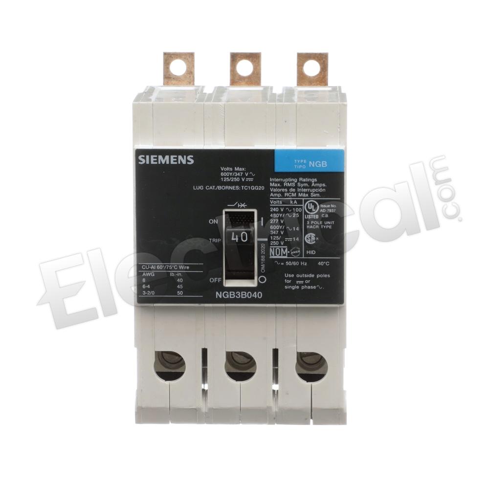 Siemens Molded Case NGB3B040B