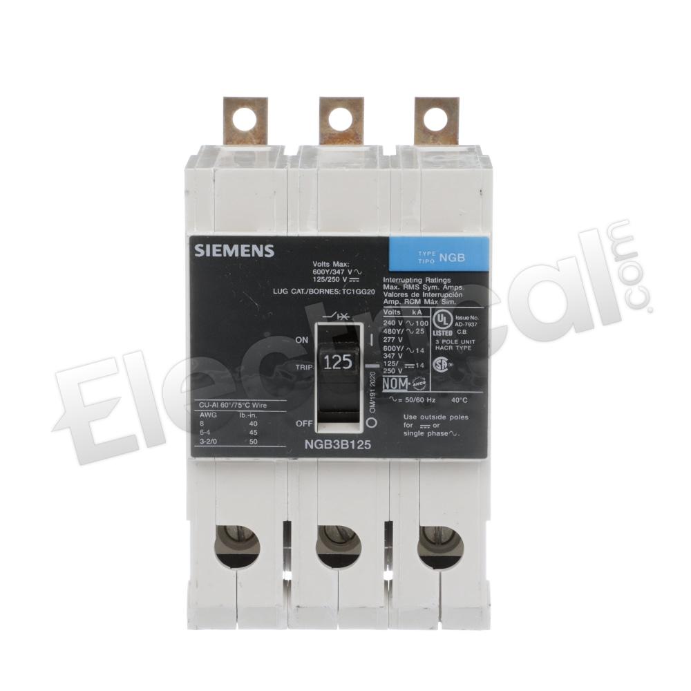 Siemens Molded Case NGB3B125B