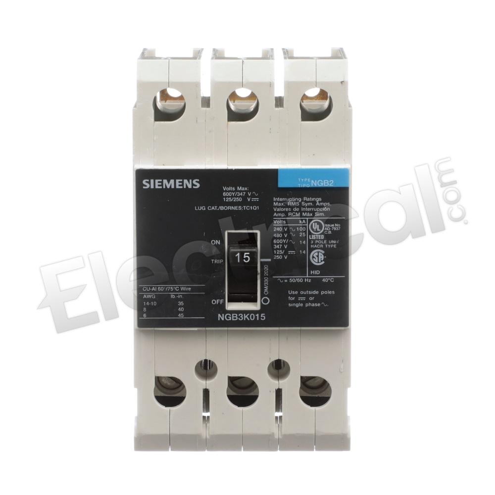 Siemens Molded Case NGB3K015B