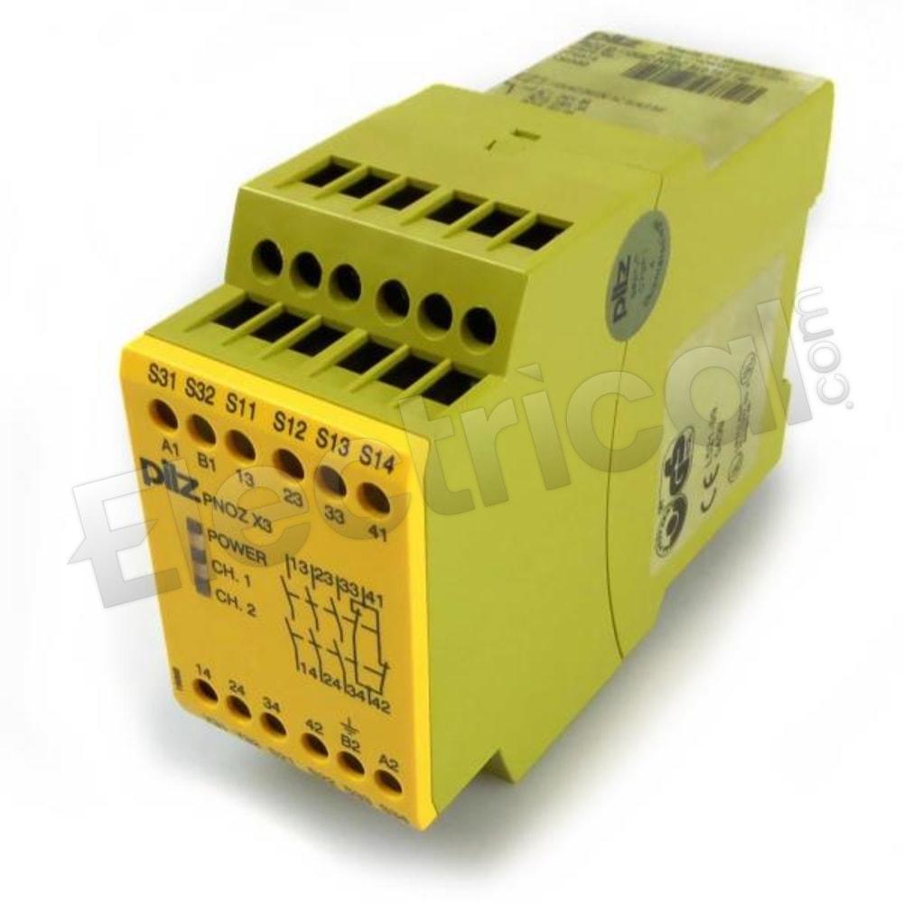 PNOZ-X3-110VAC-24VDC-3N/O-1N/C-1SO