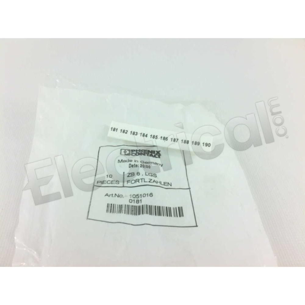 Phoenix Contact Part And Accessory ZB 6 LGS:FORTL.ZAHLEN 181-190