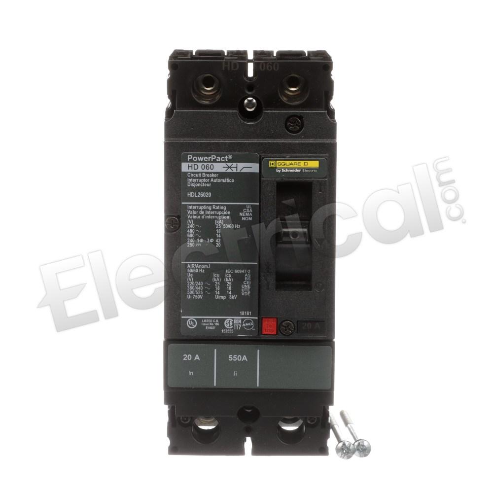 Square D Molded Case HDL26020AFSP