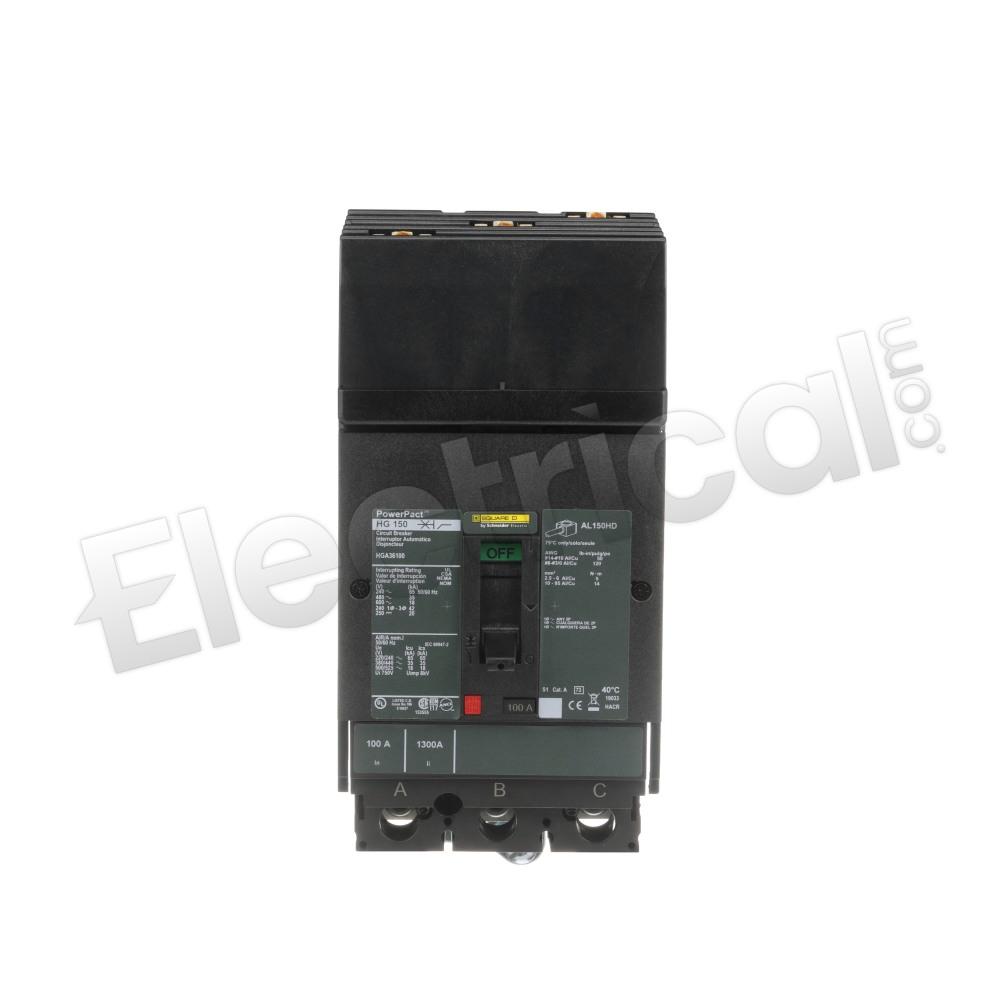 Square D Molded Case HDA36100AFSL