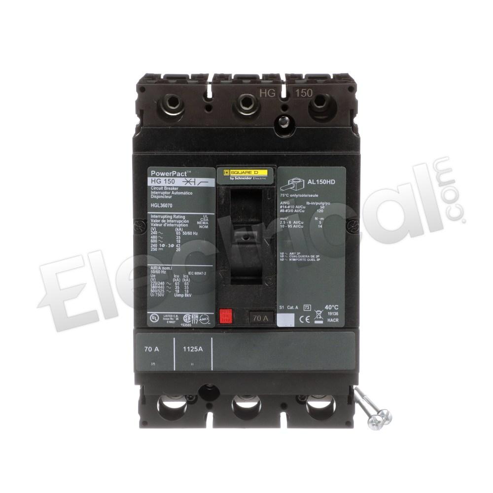 Square D Molded Case HGL36070SA